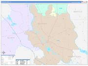 Red RiverParish (County), LA Wall Map Color Cast Style 2023